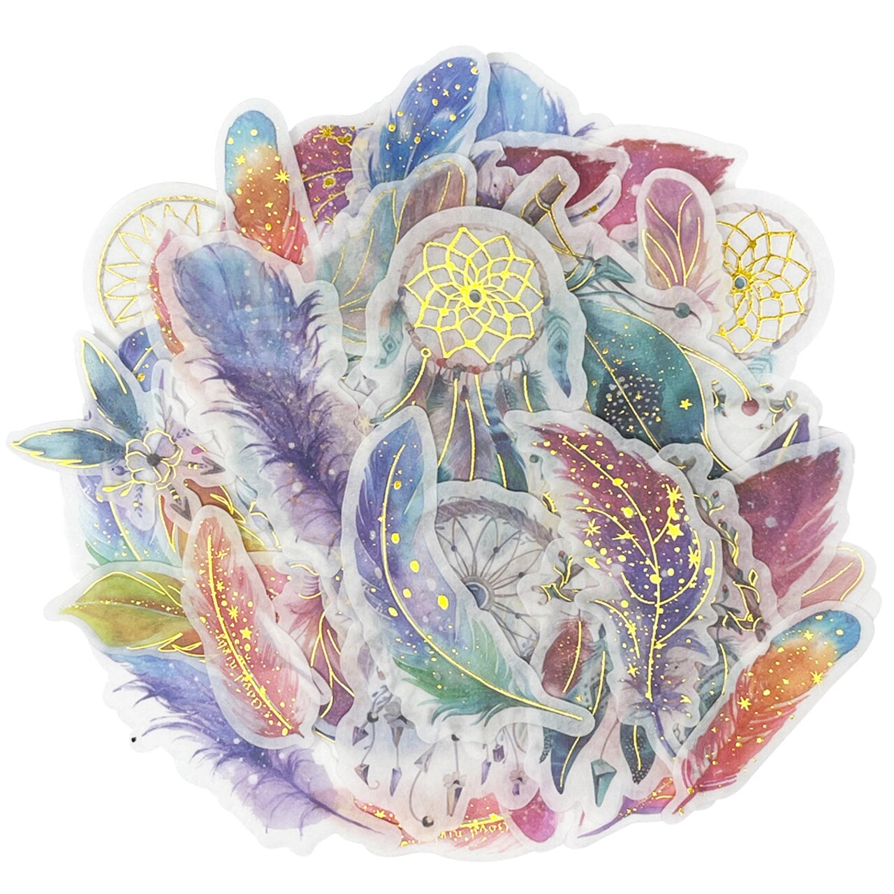 Wrapables Decorative Scrapbooking Washi Stickers, DIY Crafts for Stationery, Diary, Card Making (60 pcs)